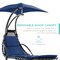 Best Choice Products Hanging Curved Chaise Lounge Chair Swing for Backyard, Patio w/ Pillow, Shade, Stand